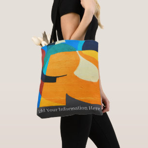 Personalized Colourful Geometric Abstract Pattern Tote Bag
