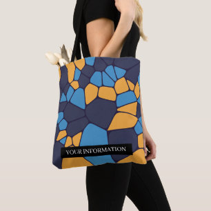 Personalized Colourful Geometric Abstract Pattern Tote Bag