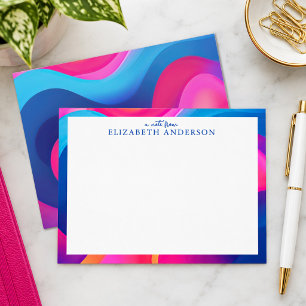 Personalized Colourful Geometric Border Card