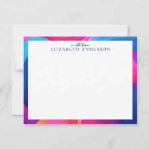 Personalized Colourful Geometric Border Card
