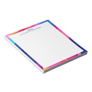 Personalized Colourful Geometric Border Notepad