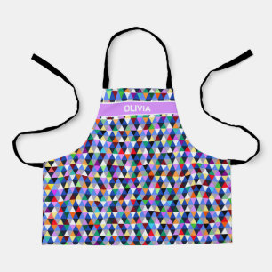Personalized Colourful Geometric Pattern Apron