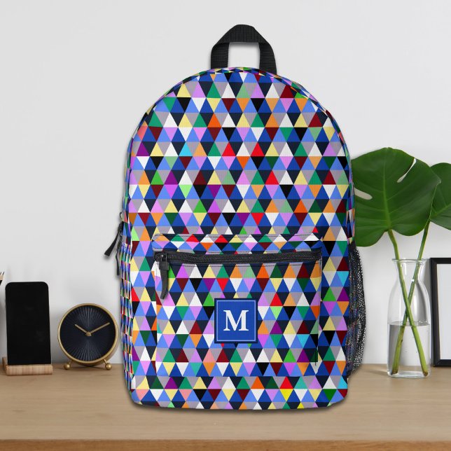 Personalized Colourful Geometric Pattern Backpack (Creator Uploaded)