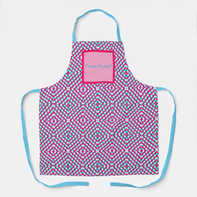 Personalized colourful girly apron (Front)