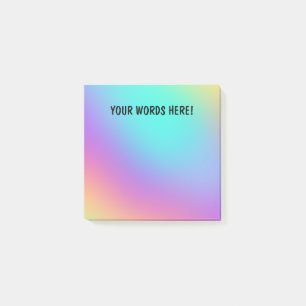 Personalized Colourful Gradient Post-It Notes