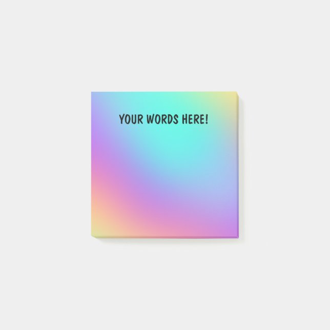 Personalized Colourful Gradient Post-It Notes (Front)