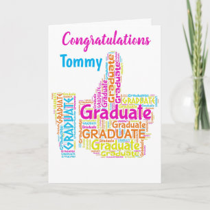 Personalized Colourful Graduation Greeting Card