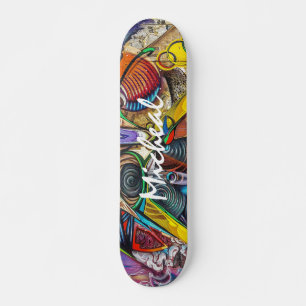 Personalized Colourful Graffiti Art Skateboard