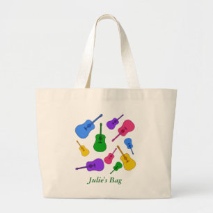 Personalized Colourful Guitar Collage Colours Bags