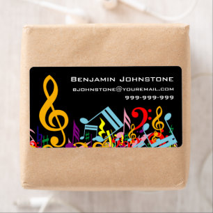 Personalized Colourful Jumbled Music Notes on