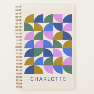 Personalized Colourful Modern Geometric Student Planner