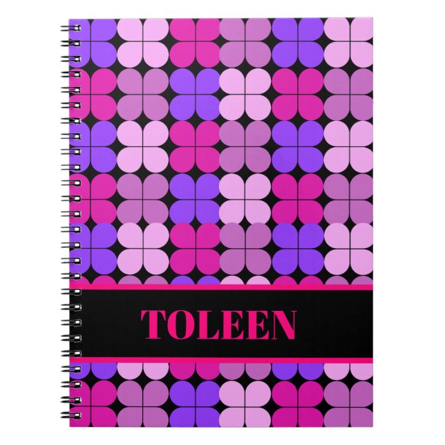 Personalized Colourful Pattern                  Notebook (Front)