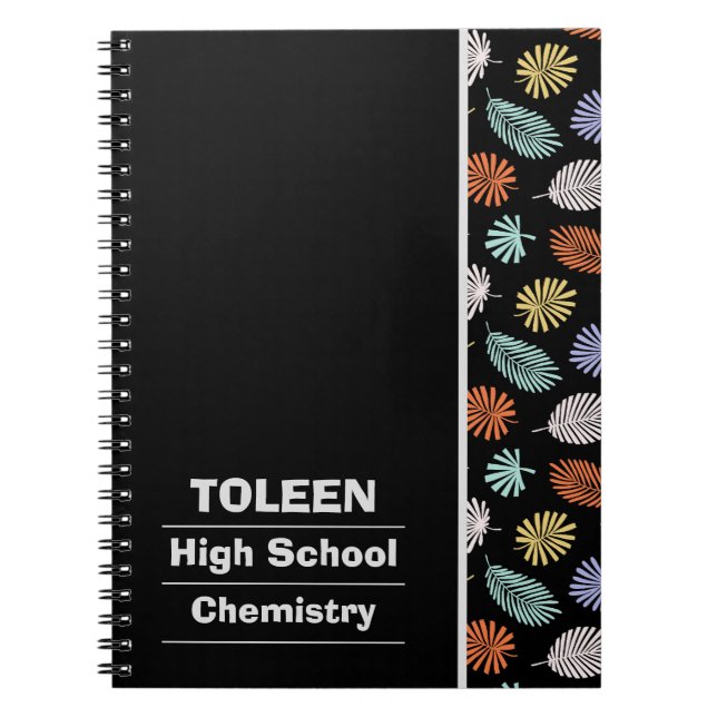 Personalized Colourful Pattern                  Notebook (Front)