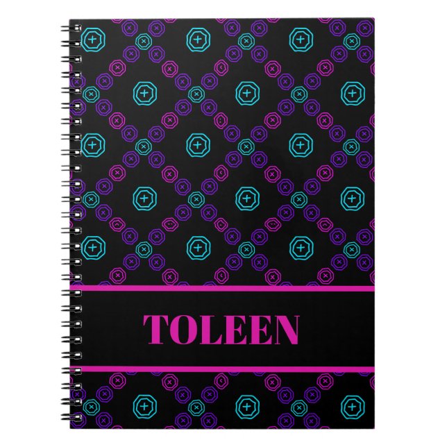 Personalized Colourful Pattern                  Notebook (Front)