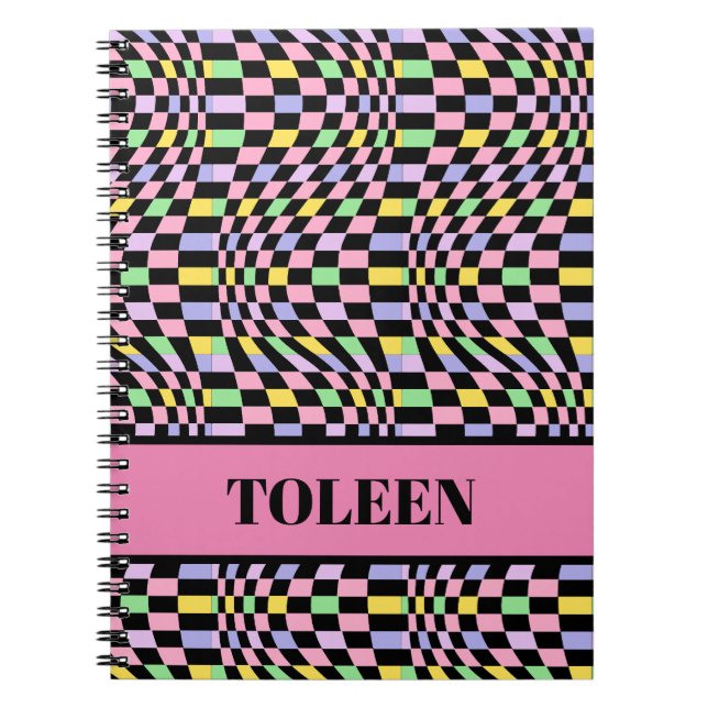 Personalized Colourful Pattern Notebook (Front)