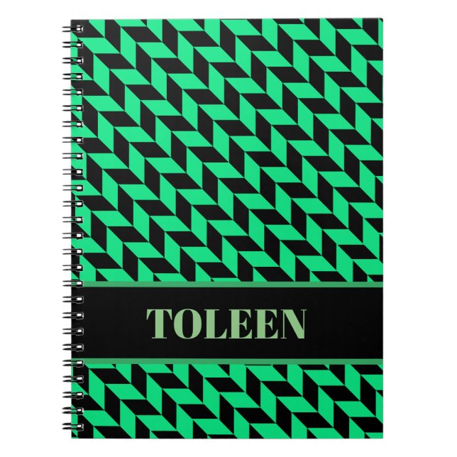 Personalized Colourful Pattern  Notebook (Front)