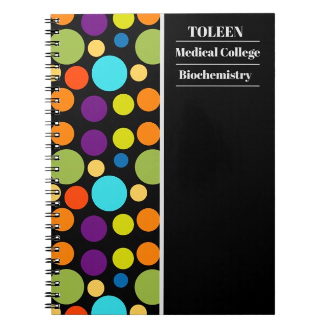 Personalized Colourful Pattern                  Notebook (Front)