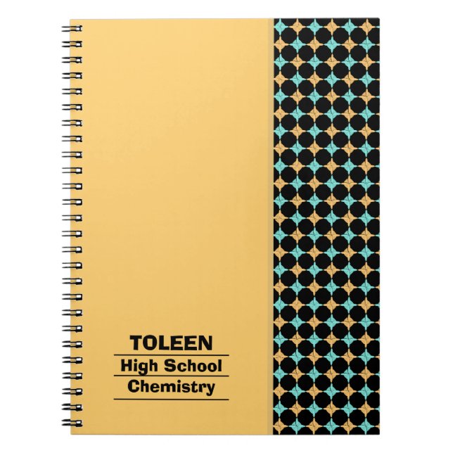 Personalized Colourful Pattern                  Notebook (Front)