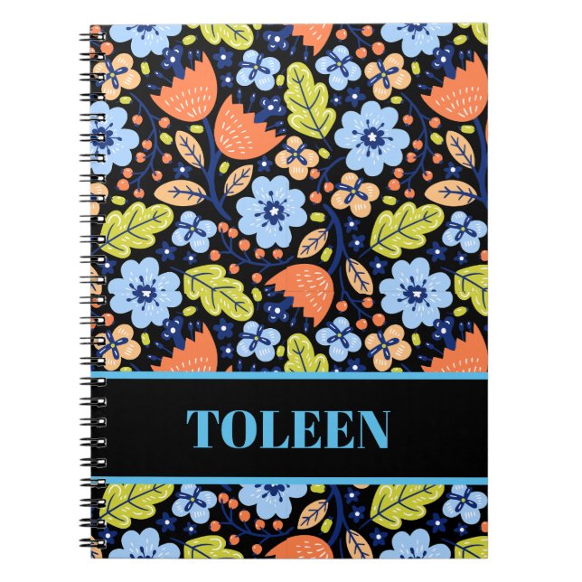 Personalized Colourful Pattern                  Notebook (Front)