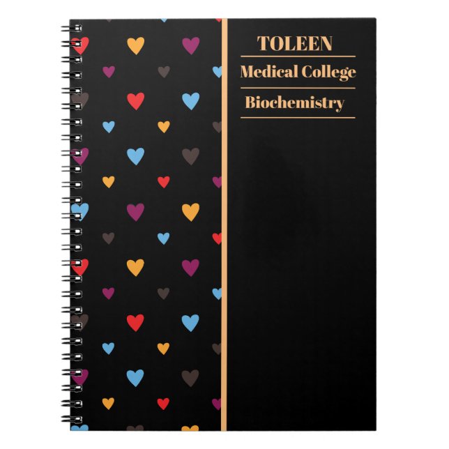 Personalized Colourful Pattern                  Notebook (Front)