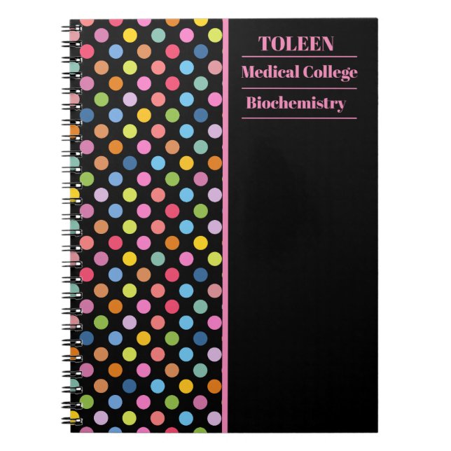 Personalized Colourful Pattern                  Notebook (Front)