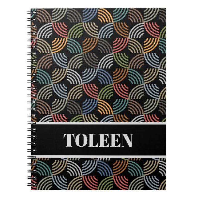 Personalized Colourful Pattern                 Notebook (Front)