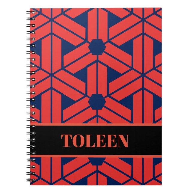 Personalized Colourful Pattern                  Notebook (Front)