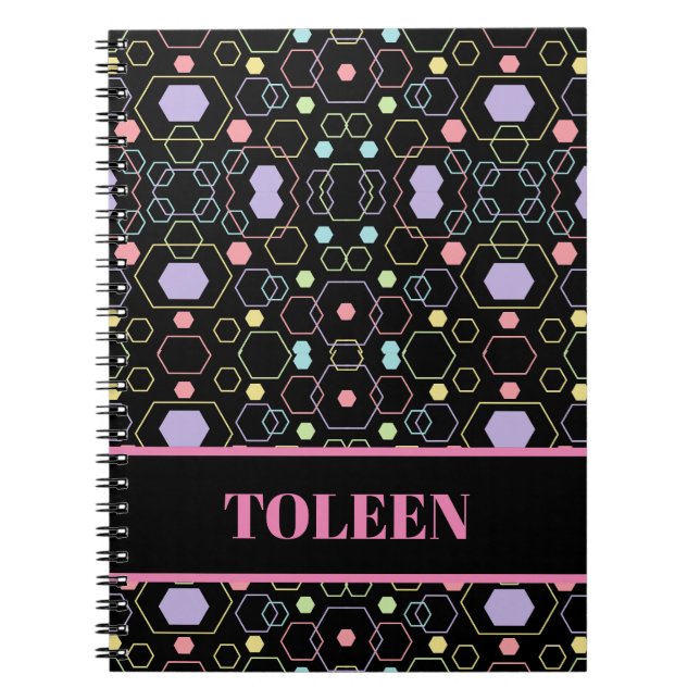 Personalized Colourful Pattern                  Notebook (Front)