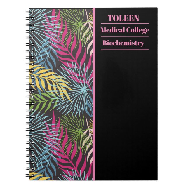 Personalized Colourful Pattern                  Notebook (Front)