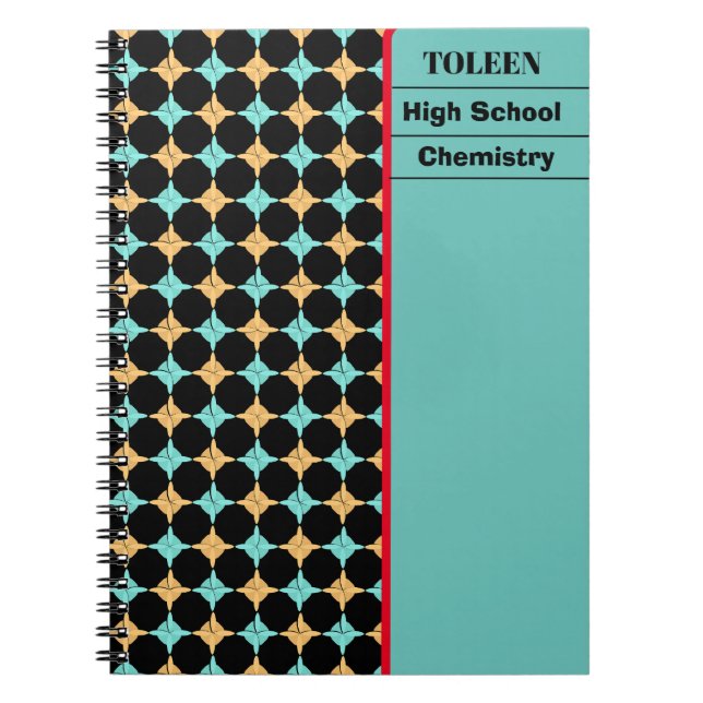 Personalized Colourful Pattern                  Notebook (Front)