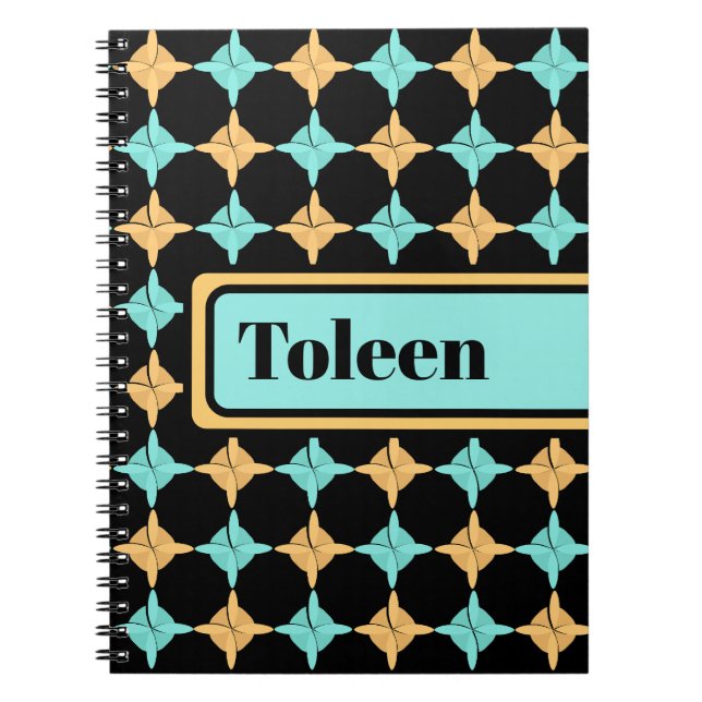 Personalized Colourful Pattern                  Notebook (Front)