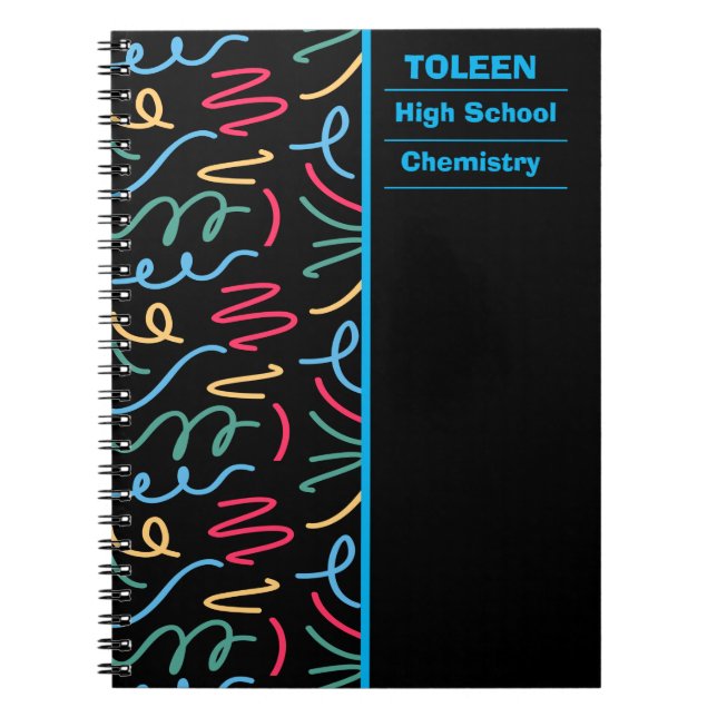 Personalized Colourful Pattern                  Notebook (Front)