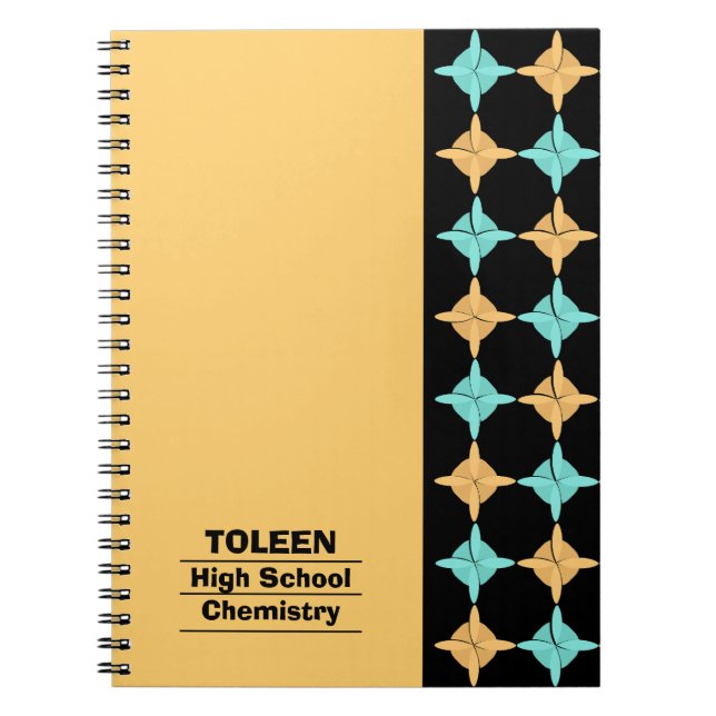 Personalized Colourful Pattern                  Notebook (Front)