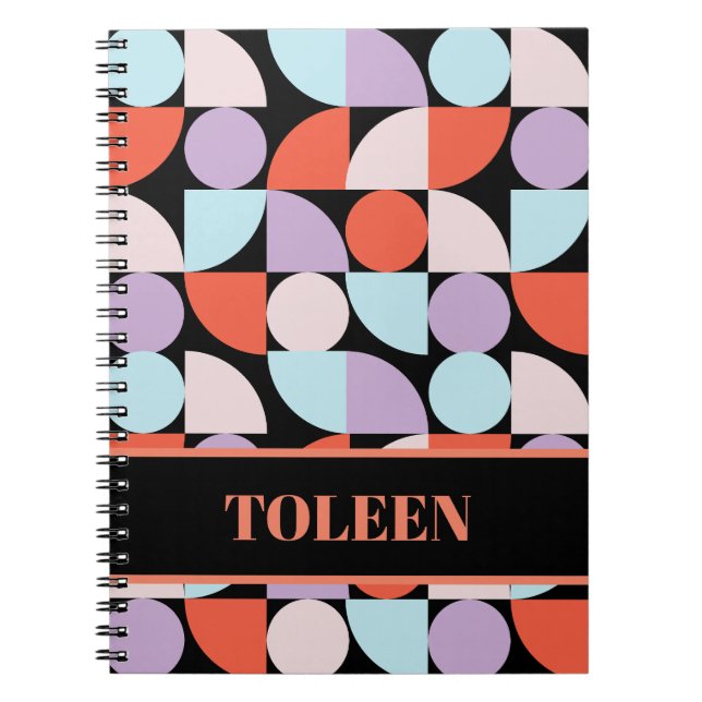 Personalized Colourful Pattern                  Notebook (Front)