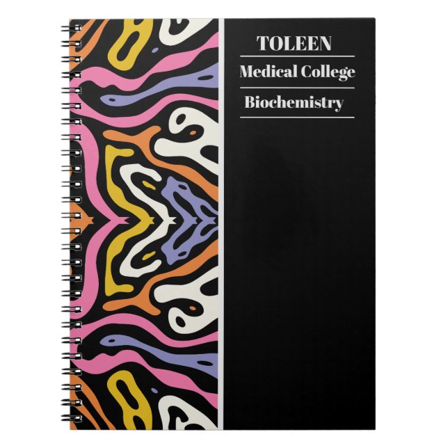 Personalized Colourful Pattern                  Notebook (Front)
