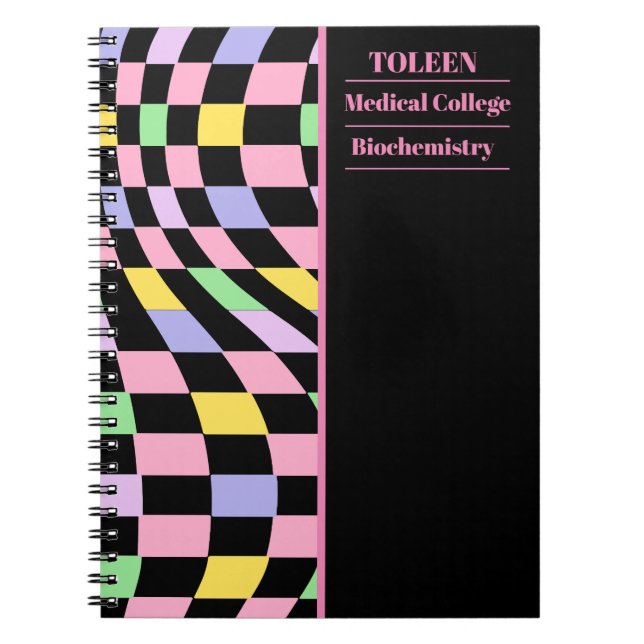 Personalized Colourful Pattern                  Notebook (Front)