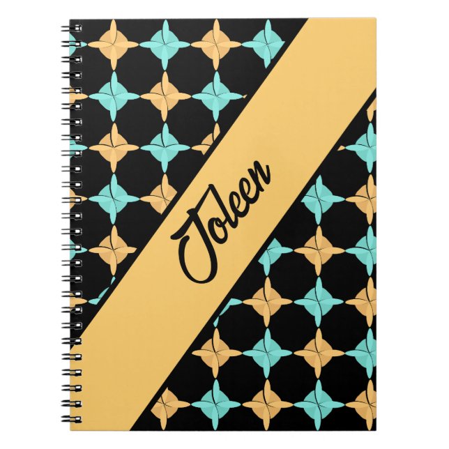 Personalized Colourful Pattern                  Notebook (Front)