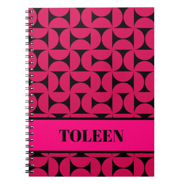 Personalized Colourful Pattern                  Notebook (Front)