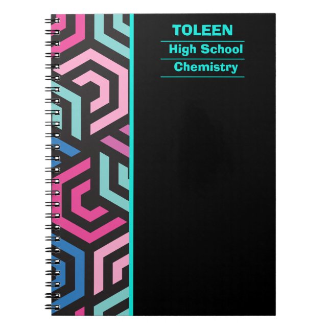 Personalized Colourful Pattern                  Notebook (Front)