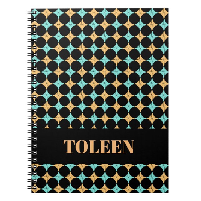 Personalized Colourful Pattern                  Notebook (Front)