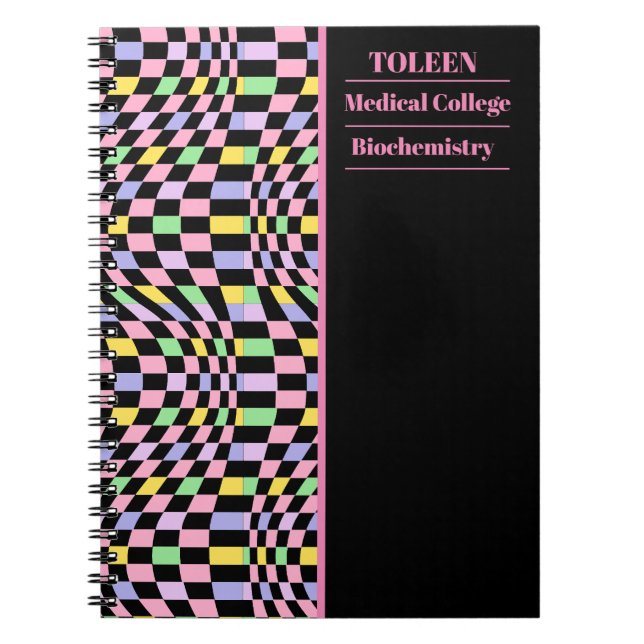 Personalized Colourful Pattern                  Notebook (Front)