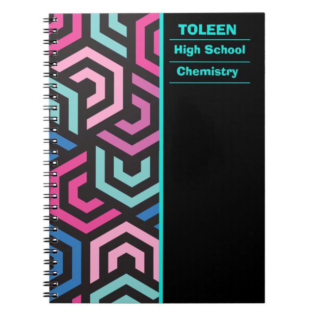 Personalized Colourful Pattern                  Notebook (Front)