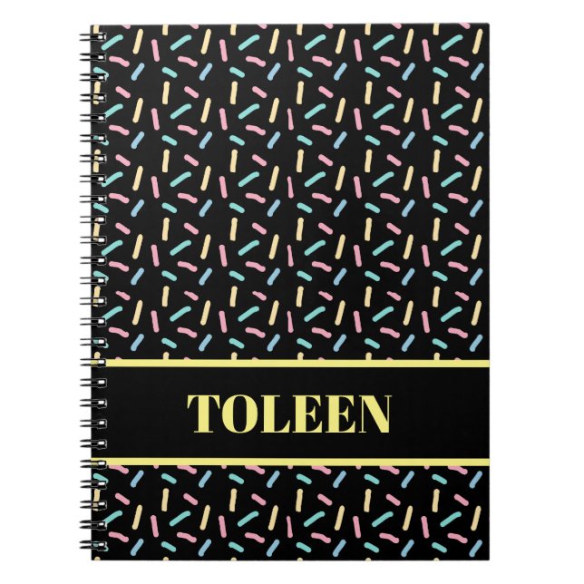 Personalized Colourful Pattern                 Notebook (Front)