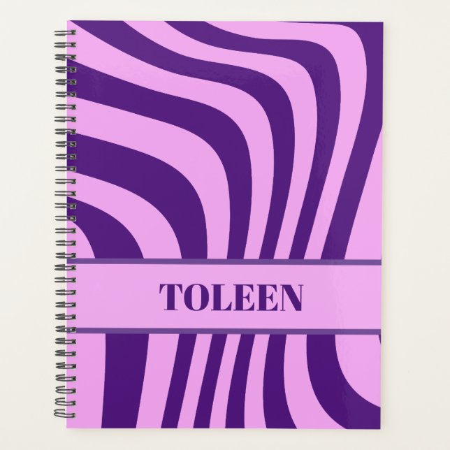 Personalized Colourful Pattern        Planner (Front)
