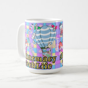 Personalized Colourful Pharmacy Tech Coffee Mug