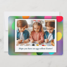 Personalized Colourful Photo Fun Egg Wishes Easter