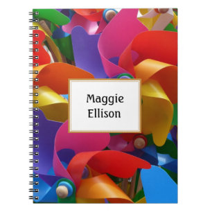 Personalized Colourful Pinwheel Notebook