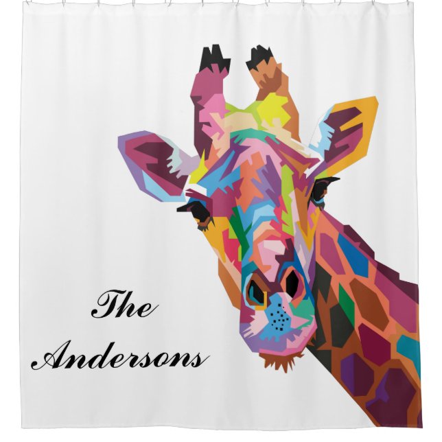 Personalized Colourful Pop Art Giraffe (Front)