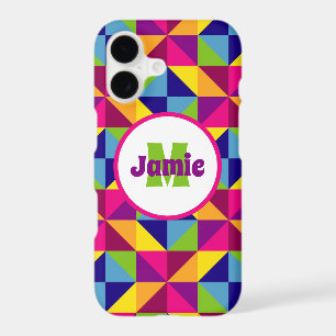 Personalized Colourful Quilted Look Triangles