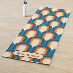 Personalized Colourful Retro Arch Rainbow Pattern  Yoga Mat